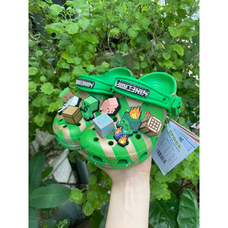 Sục crocs xanh MineCraft