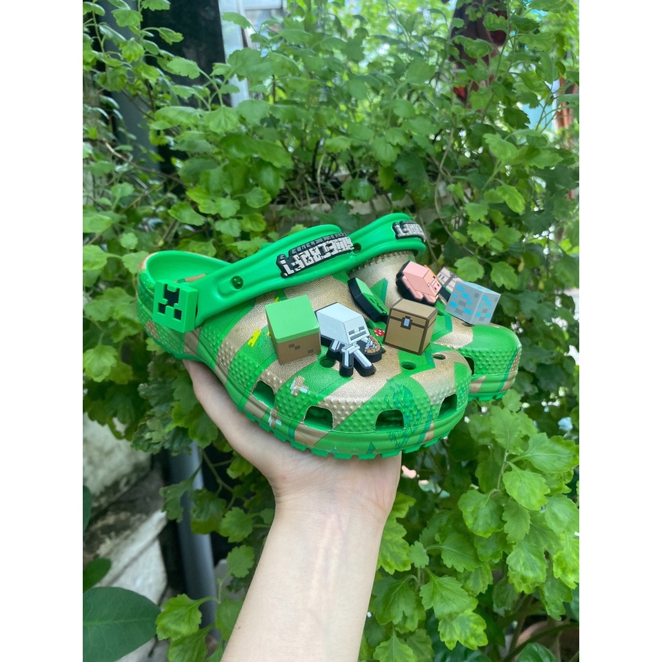 Sục crocs xanh MineCraft