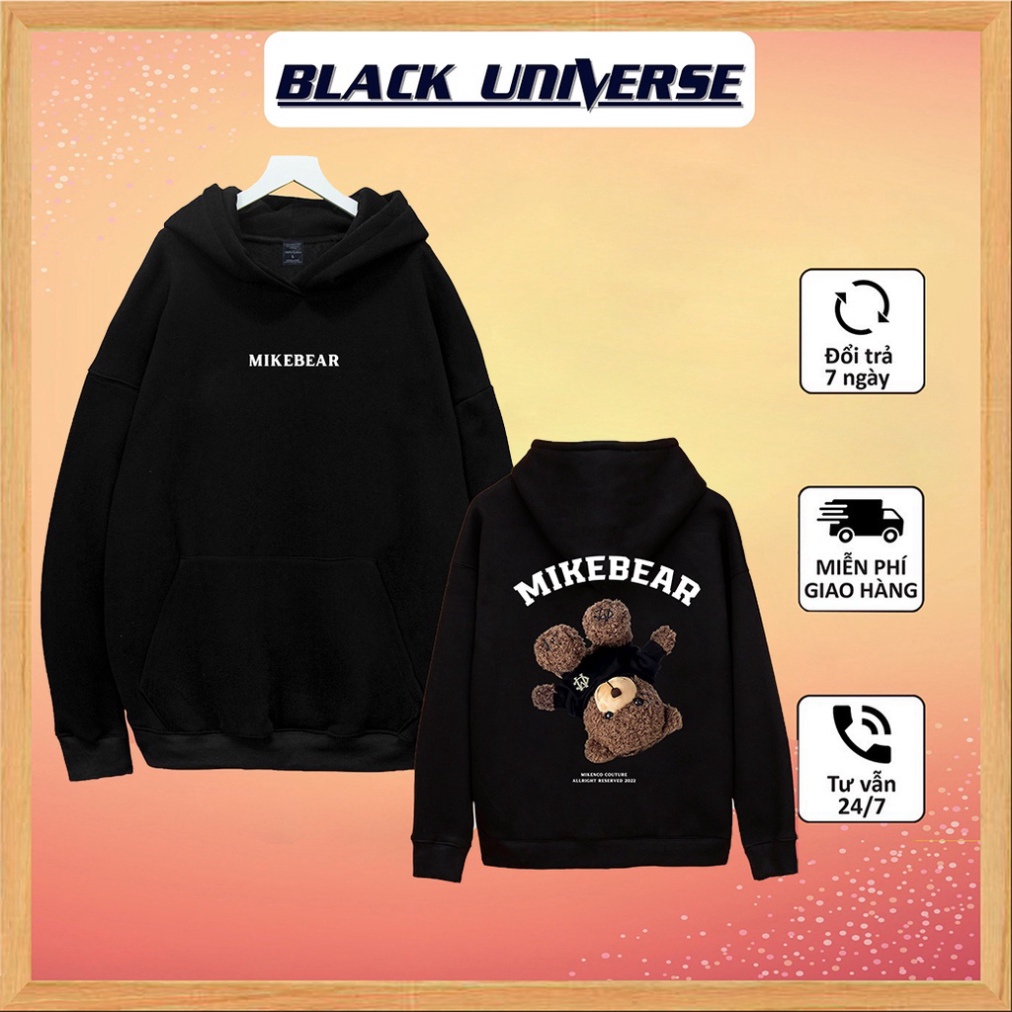 Áo Hoodie MIKENBEAR Mũ Trùm Unisex Chất Vải Nỉ Bông Hàng Có Sẵn | BigBuy360 - bigbuy360.vn