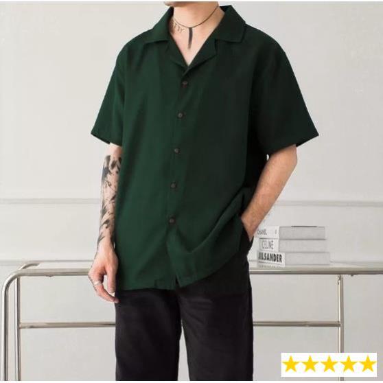 Áo Sơ Mi Tay Ngắn Cổ VEST Nam Nữ màu trắng đen - chất vải lụa mềm form rộng - Unisex Sỉ Lẻ Toàn Quốc