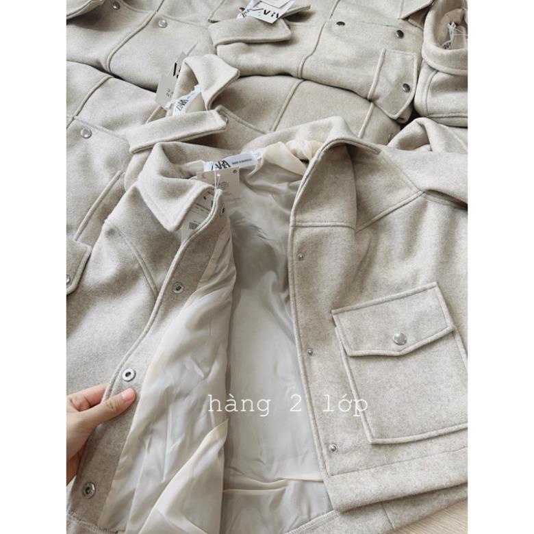 ÁO DẠ ZR 2 LỚP TÚI TRƯỚC 💎