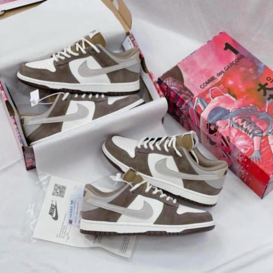 Giày Sneaker Sb Dunk Low Disrupt 2 Pale Ivory Black, Giày_Nike SB Dunk Low Black While ,Sb Dunk Low Kem móc đen hot 2023