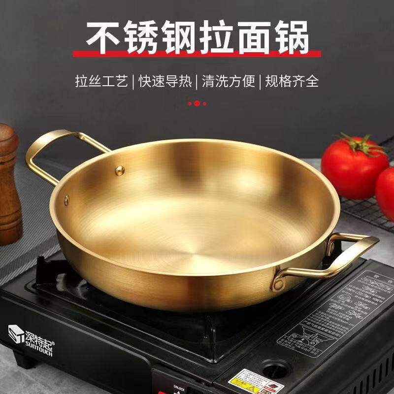 Chảo Nhôm 2 Quai Mạ Vàng  24cm