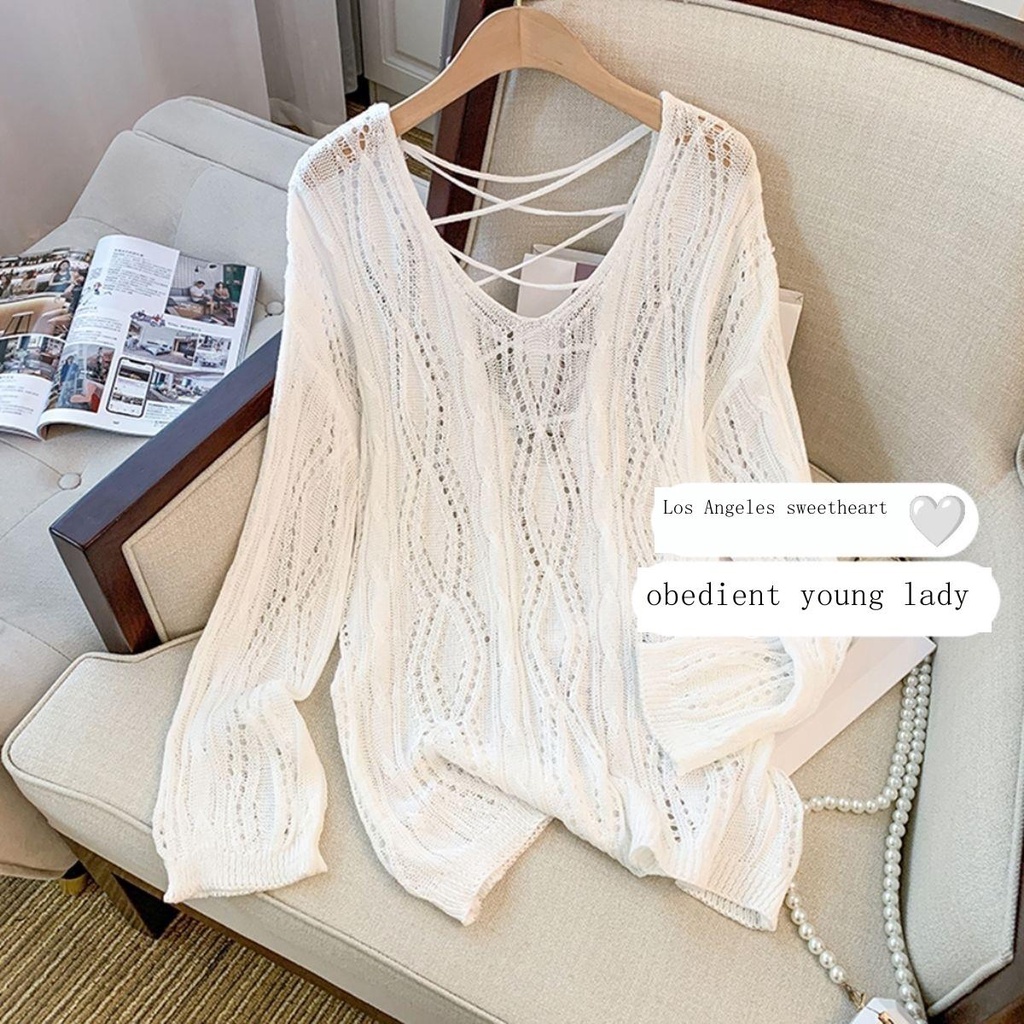 Áo sweater Tay Dài Chống Nắng Mỏng Dáng Rộng Thời Trang Mùa Xuân Cho Nữ