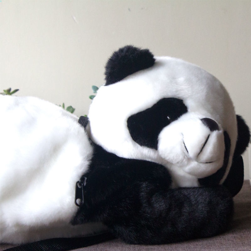 Ba Lô Đi Học Hình Gấu Trúc Nhồi Bông Dễ Thương Cho Bé