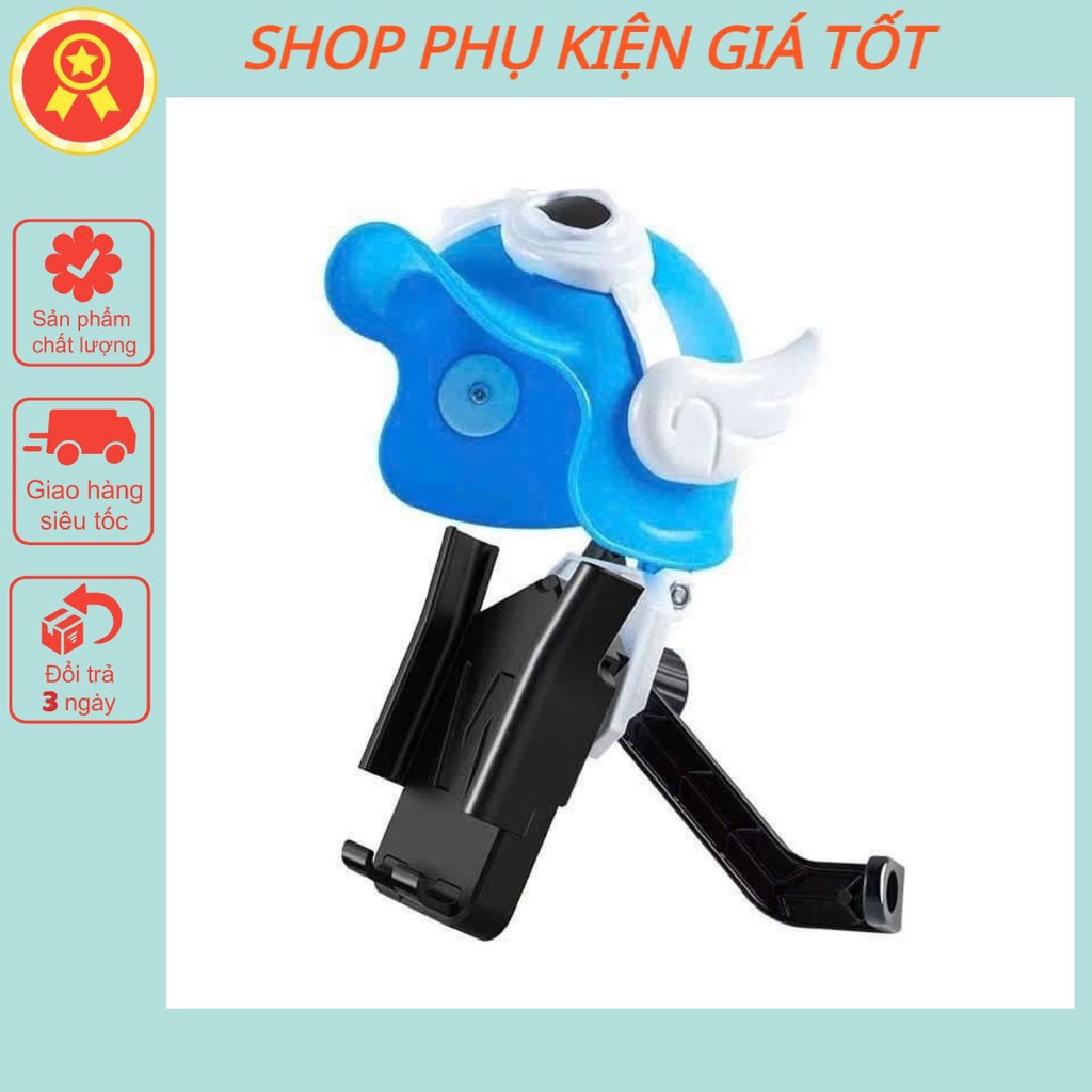 Giá Đỡ Kẹp Điện Thoại Dùng Cho Xe Máy Hình Mũ Bảo Hiểm Che Mưa Che Nắng, Chống Cướp Cực Chắc Chắn