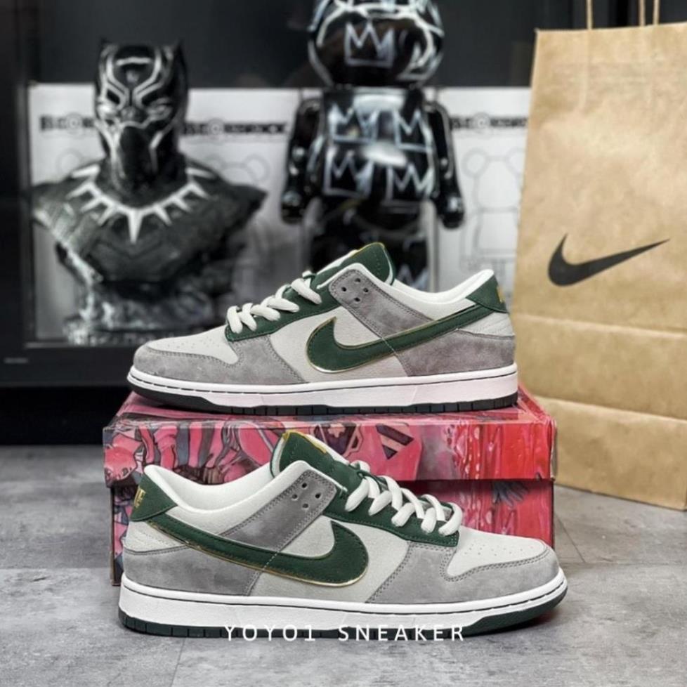 Giày Jordan SB Dunk xanh rêu cam otomo katsuhiro cao cấp, giày JD SB xanh lá rêu xám thấp cổ sc full phụ kiện/GIÀY QC