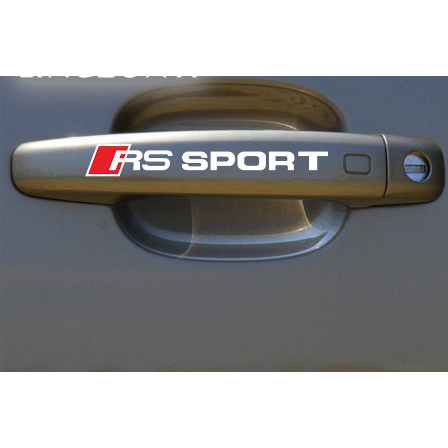 Decal Tem RS-Sport Dán Tay Cửa Xe ô Tô, Trang Trí ô Tô
