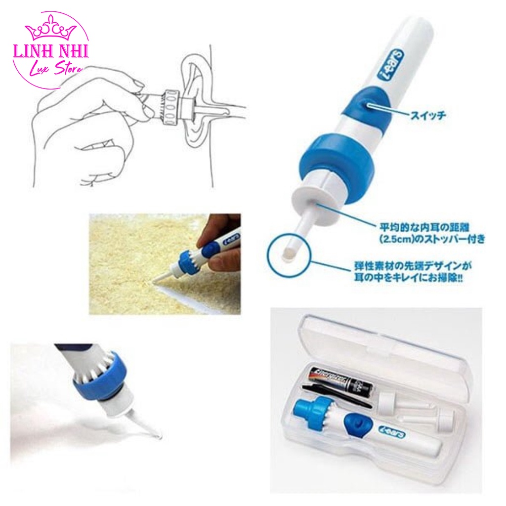 Máy Hút Ráy Tai Cho Bé - Dụng Cụ Lấy Ráy Tai Nhật Bản Tự Động An Toàn Tại Nhà - Linh Nhi Lux Store