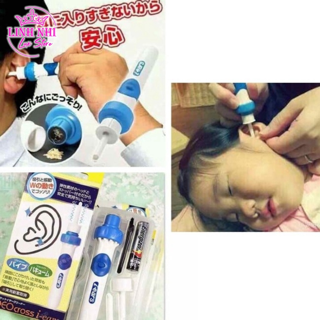 Máy Hút Ráy Tai Cho Bé - Dụng Cụ Lấy Ráy Tai Nhật Bản Tự Động An Toàn Tại Nhà - Linh Nhi Lux Store