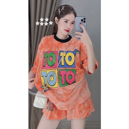 Set Bộ Thun Đùi Toto Màu Loang Phối Màu MaM