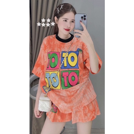 Set Bộ Thun Đùi Toto Màu Loang Phối Màu MaM