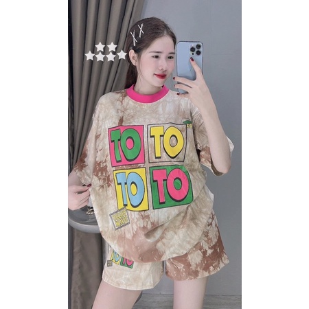 Set Bộ Thun Đùi Toto Màu Loang Phối Màu MaM