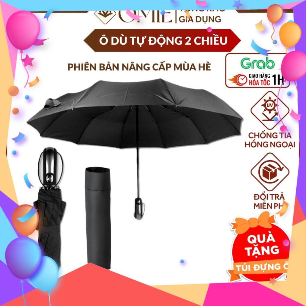 88 Ô tự động 2 chiều gấp gọn chống tia Uv OMIE ô che mưa cầm tay, dù chống nắng 8,10,12 nan cao cấp - Tặng Túi Đựng Ô