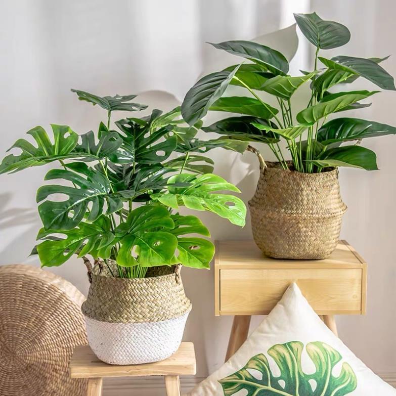 Cây Giả Cây 18 Lá Cỡ To 70cm Trang Trí Decor Nhà Cửa Bền Đẹp