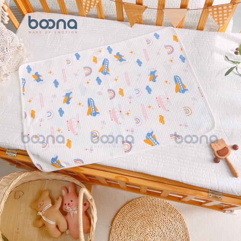Lót chống thấm boona bề mặt cotton mềm, thoáng khí cho bé 50*70cm