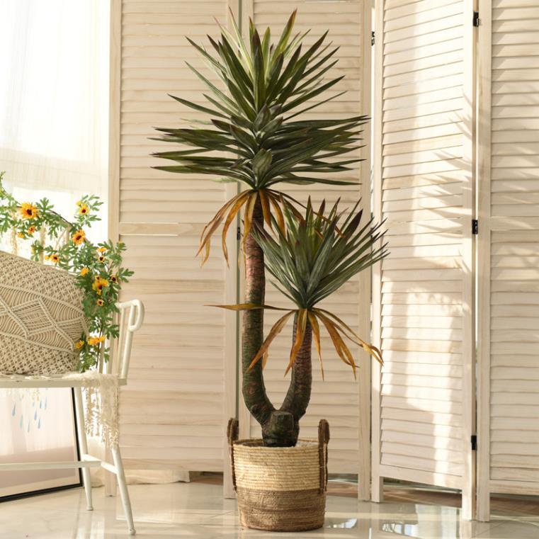 CÂY GIẢ, CÂY PHÁT TÀI 2 NHÁNH HUYẾT RỒNG CAO 1,35M TRANG TRÍ DECOR NHÀ CỬA BỀN ĐẸP