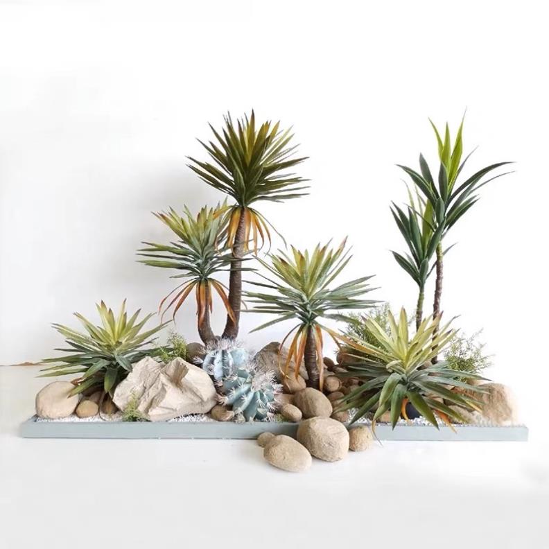 CÂY GIẢ, CÂY PHÁT TÀI 2 NHÁNH HUYẾT RỒNG CAO 1,35M TRANG TRÍ DECOR NHÀ CỬA BỀN ĐẸP