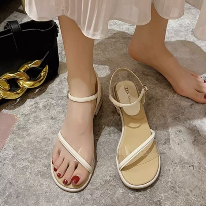 Sandal Cao Gót Hở Ngón Đế Vuông Dày Dặn Phong Cách Thời Trang Pháp Hàng Mới 2023 Dành Cho Bạn Nữ