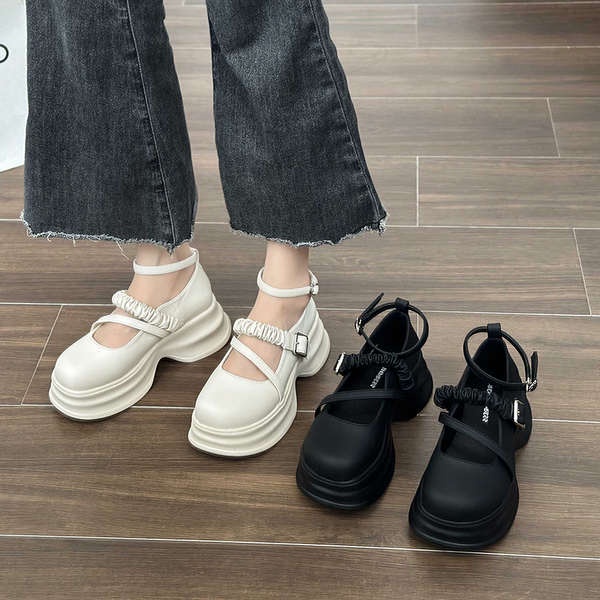 Mary jane Giày Da Đế Dày Thời Trang 2023 Dành Cho Nữ