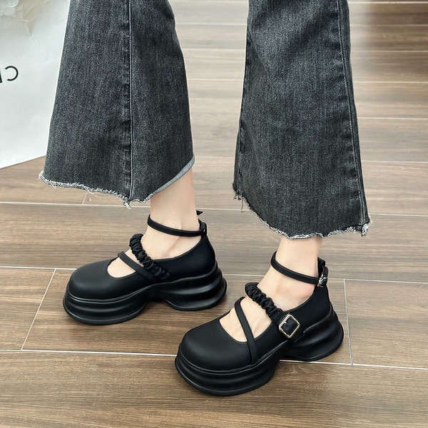 Mary jane Giày Da Đế Dày Thời Trang 2023 Dành Cho Nữ