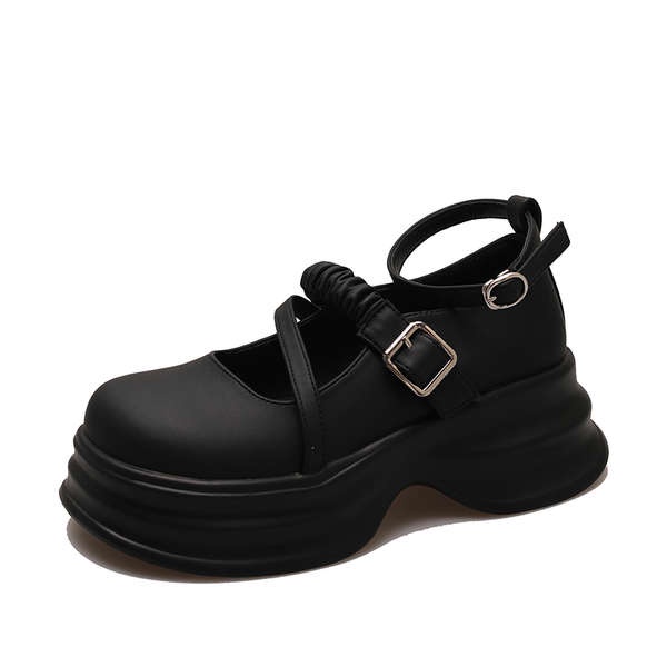 Mary jane Giày Da Đế Dày Thời Trang 2023 Dành Cho Nữ