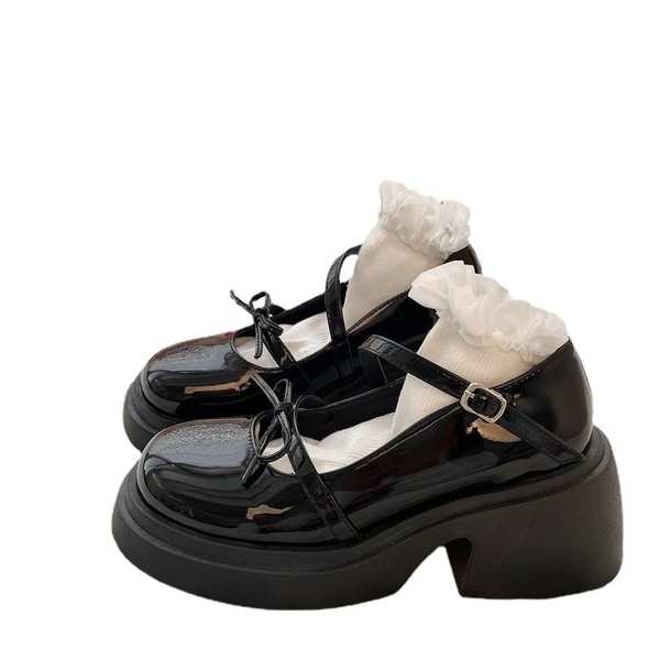 Mary jane Giày Da Đế Dày Thời Trang 2023 Dành Cho Nữ