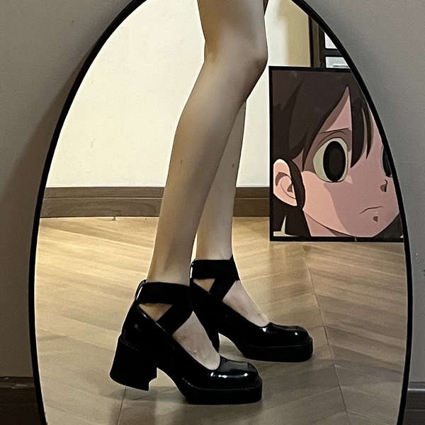 Giày Da mary jane Phong Cách Thời Trang Nhật Bản 2023 Dành Cho Nữ