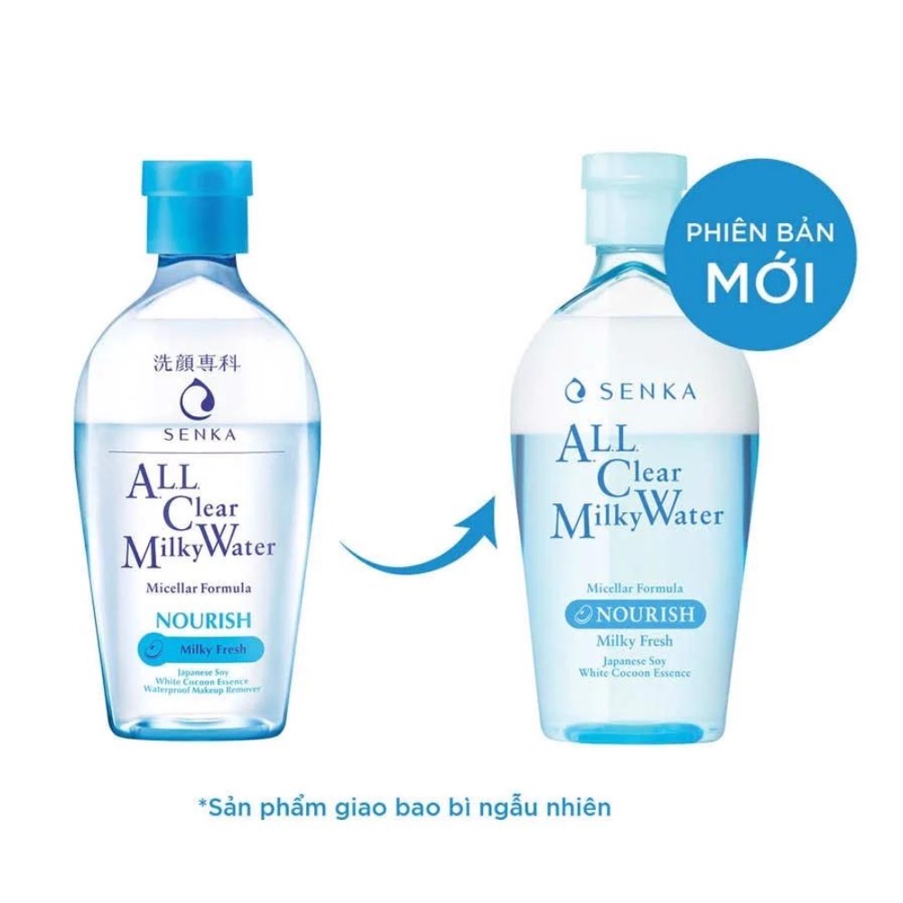 Nước Sữa Tẩy Trang Hai Lớp Senka All Clear Milky Water Nourish 230ml