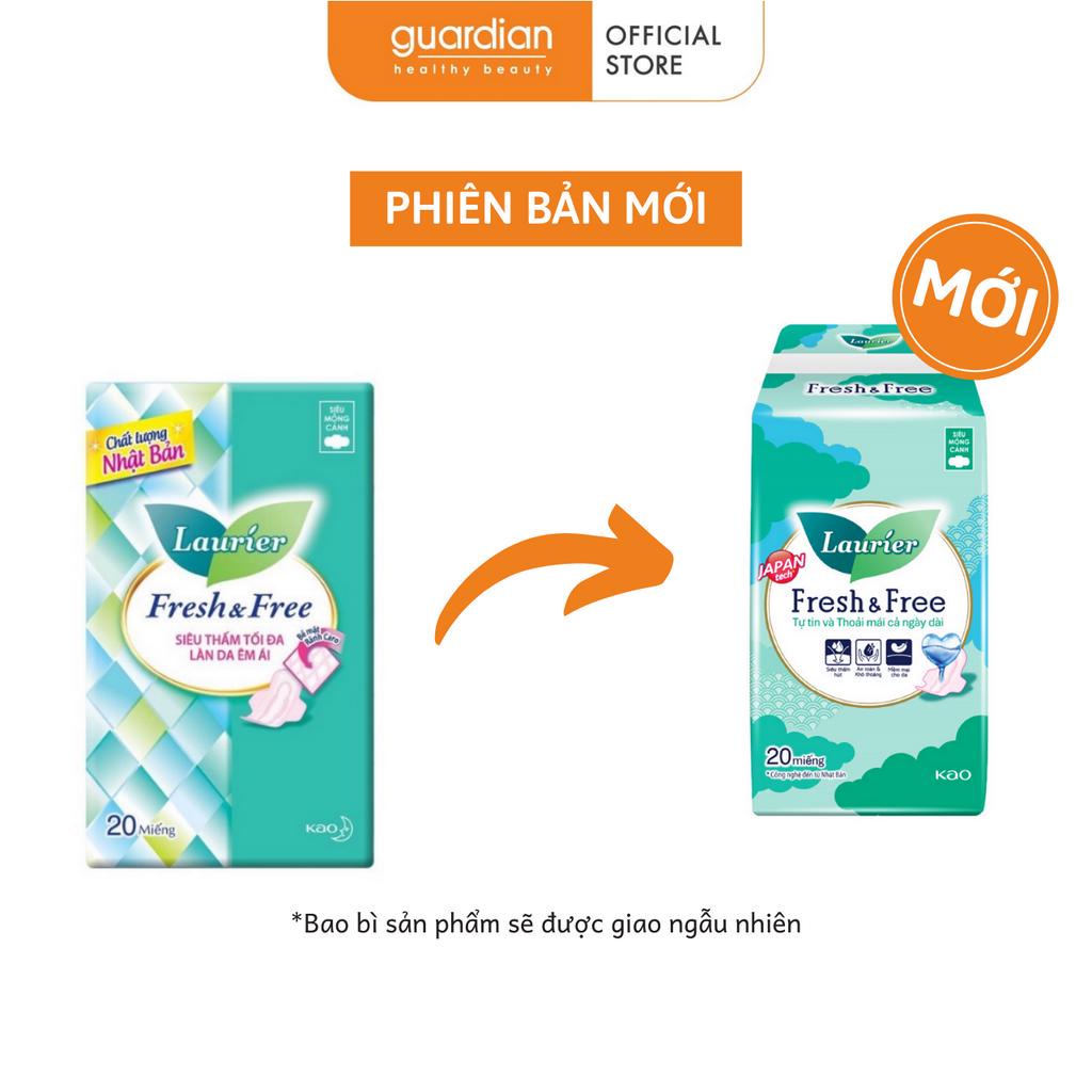 Băng Vệ Sinh Siêu Mỏng Cánh 22Cm Fresh & Free Laurier 20 Miếng