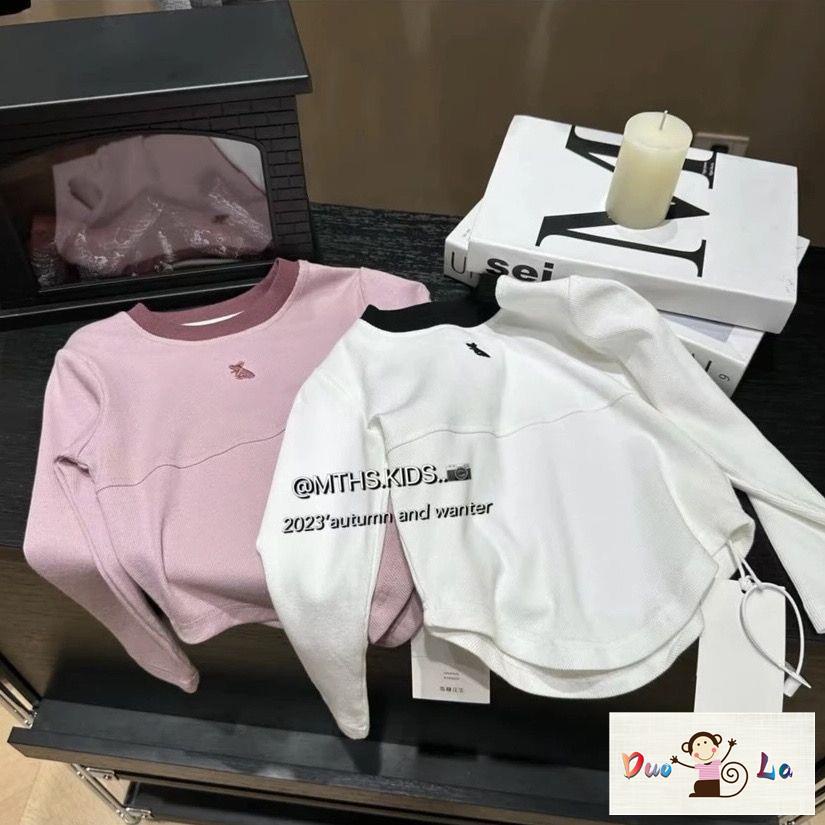 Doula Áo Thun Tay Dài Phong Cách Hàn Quốc Thời Trang Xuân Thu 2023 Dành Cho Bé Gái