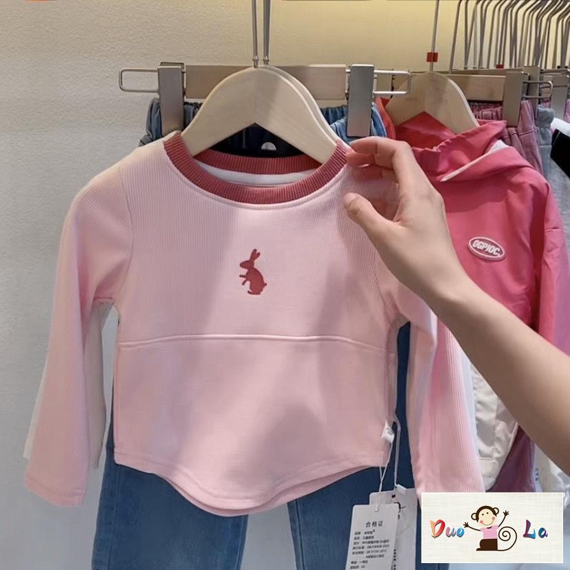 Doula Áo Thun Tay Dài Phong Cách Hàn Quốc Thời Trang Xuân Thu 2023 Dành Cho Bé Gái