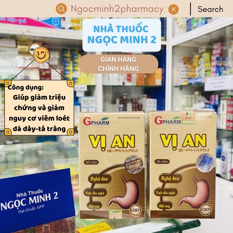 ✅ [Chính Hãng] Vị An Gpharm – Giúp giảm viêm loét dạ dày, trào ngược thực quản, viêm đại tràng  ( hộp 30 Viên )