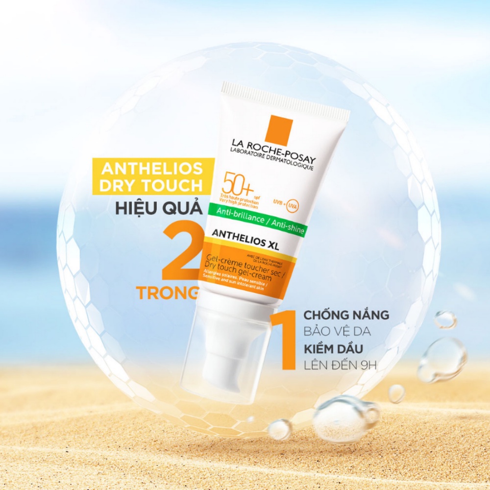 Kem Chống Nắng La Roche-Posay Anthelios Dry Touch Kiểm Soát Bóng Nhờn, Bảo Vệ Da Trước tia UVB UVA SPF 50+