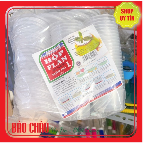 Hũ bánh flan Vĩnh Trường số 1 90ml ( 50 hủ ) - Hủ làm bánh flan, Caramen có nắp CAO CẤP chịu nhiệt an toàn
