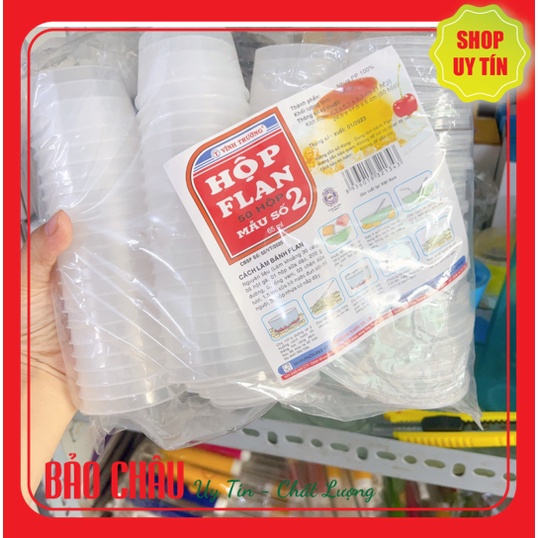 Hũ bánh flan Vĩnh Trường số 2 65ml ( 50 hủ ) - Hủ làm bánh flan, Caramen có nắp CAO CẤP chịu nhiệt an toàn