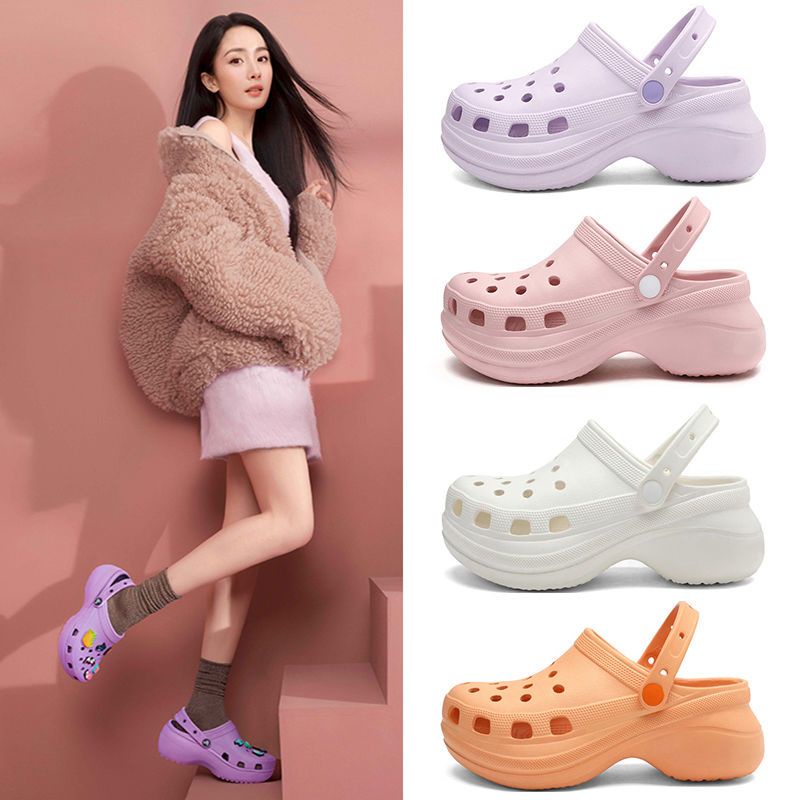Crocs Xăng đan Đế Dày Thời Trang Mùa Hè 2023 Cho Nữ
