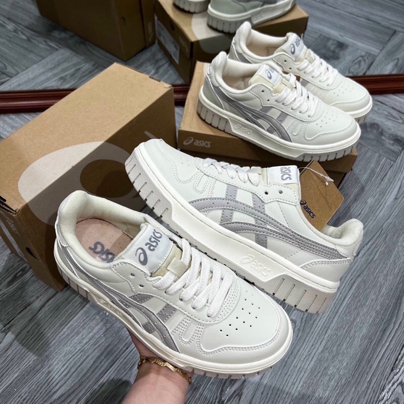 Giày Thể Thao Asics.Court MZ Kem Đen Và Kem Xám Mẫu Mới Thiết Kế Độc Lạ Hot Trend 2023 Full Box Bill