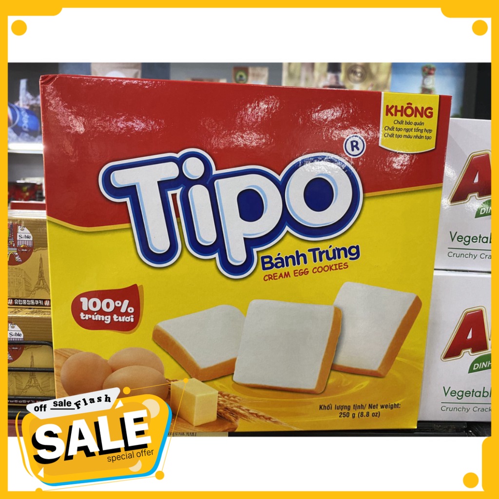 MÃ  HÀNG CHÍNH HÃNG - Bánh quy trứng Tipo hộp 250g