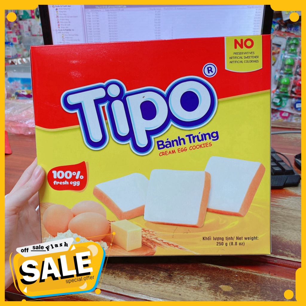 MÃ  HÀNG CHÍNH HÃNG - Bánh quy trứng Tipo hộp 250g