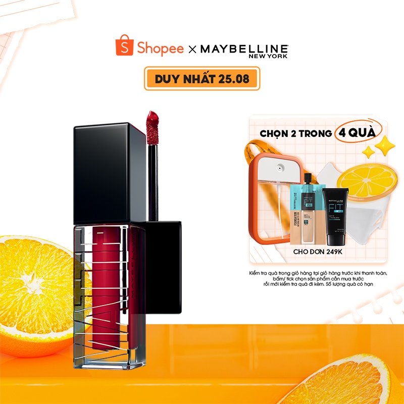 Son Kem Mịn Lì Như Nhung Cushion Matte Maybelline New York Hiệu Ứng Lì Đa Chiều 6.4ml