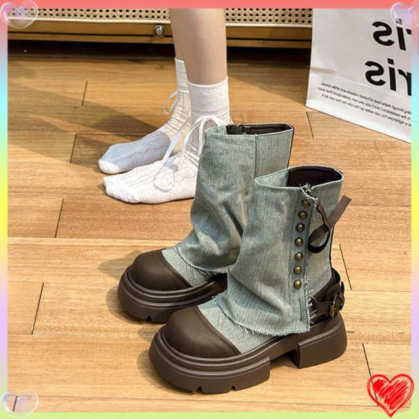 Giày Boot martin Nữ Đế Dày Phong Cách Mới