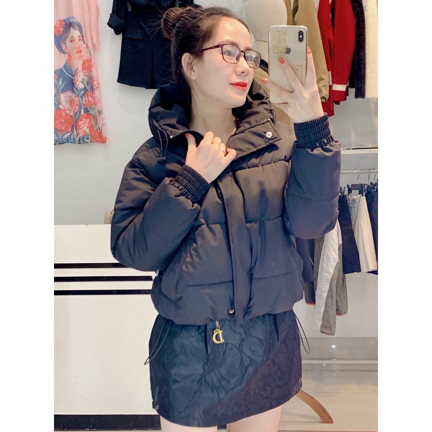 Áo phao nữ chần bông dáng ngắn siêu nhẹ, giữ ấm tuyệt đối