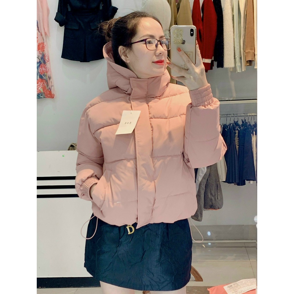 Áo phao nữ chần bông dáng ngắn siêu nhẹ, giữ ấm tuyệt đối