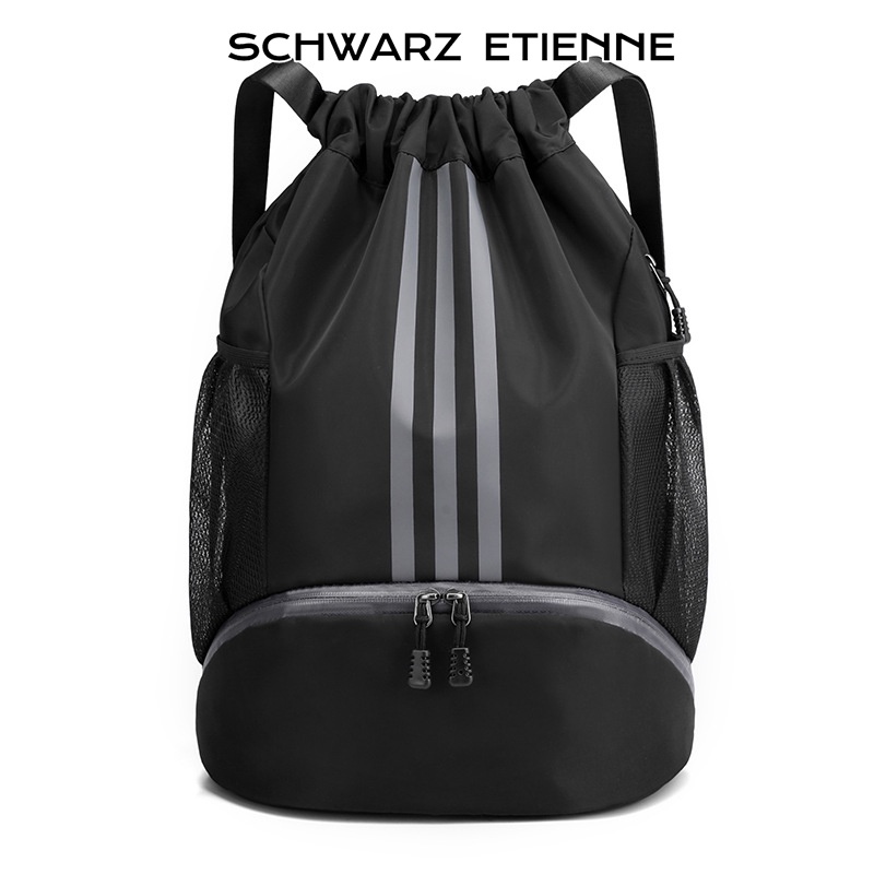 Schwarz etienne Ba Lô Dây Rút Đa Chức Năng Sức Chứa Lớn Để Đựng Giày Đi Bơi / Tập gym