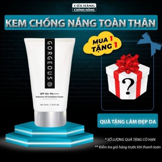 Kem chống nắng Múi Xù GORGEOUS dưỡng trắng da, kem chống nắng dưỡng ẩm cho da mặt nâng tone da SPF 50+ 100gr