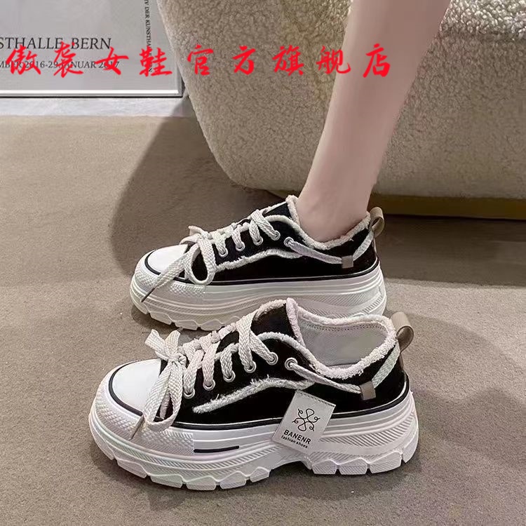 Giày Thể Thao Vải Bạt Đế Dày Thoải Mái Chống Trượt Thời Trang Xuân Hè 2023 Cho Nữ