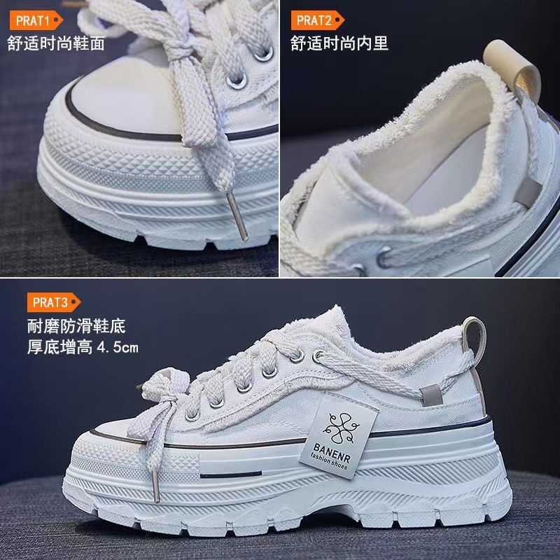 Giày Thể Thao Vải Bạt Đế Dày Thoải Mái Chống Trượt Thời Trang Xuân Hè 2023 Cho Nữ