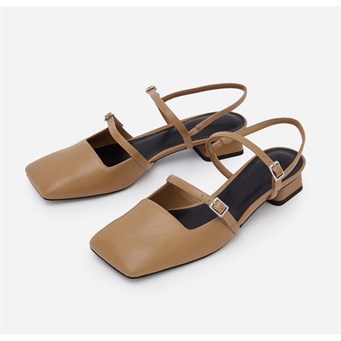 Giày Sandal ck Mũi Vuông Đế Dày Hở Ngón Phong Cách retro Pháp Thời Trang Mùa Xuân 2023 Cho Nữ