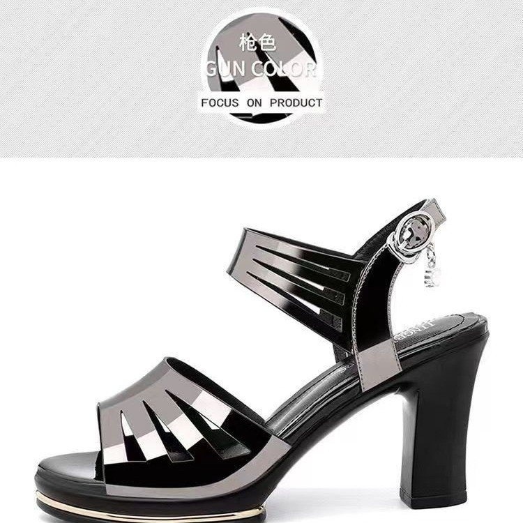 Sandal Cao Gót Hở Mũi Thời Trang Mùa Hè 2023 Phong Cách Pháp Cho Nữ